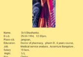 Dr.Shashanka, Birth Yr 1994, Income 10L, Doctor of Pharmacy, MB, Profile No 834B